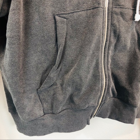 NWT wildfox Reagan rainbow grey zip up hoodie M L - Picture 4 of 7